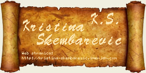 Kristina Škembarević vizit kartica